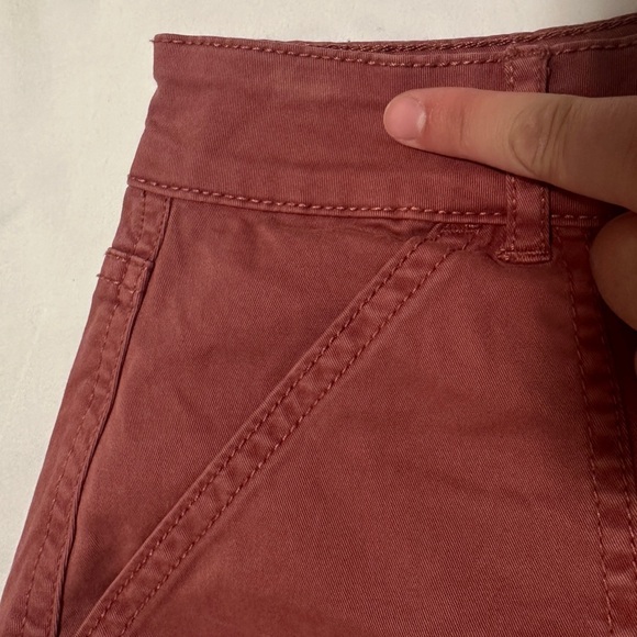 Garage Button Mini Skirt Maroon Size Small - Picture 5 of 10
